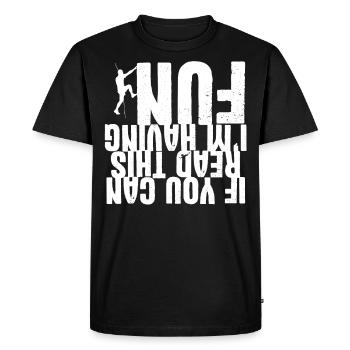 Rock Climbing Climber You Can Read - T-shirt Premium bio Homme - noir - Devant - Nico (187cm)