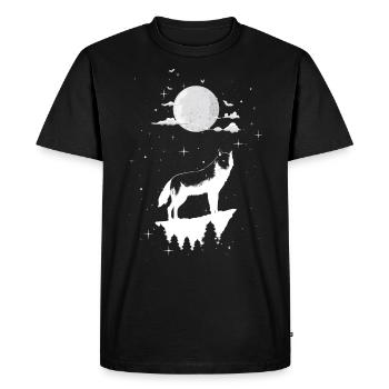 Wolf - T-shirt Premium bio Homme - noir - Devant - Nico (187cm)