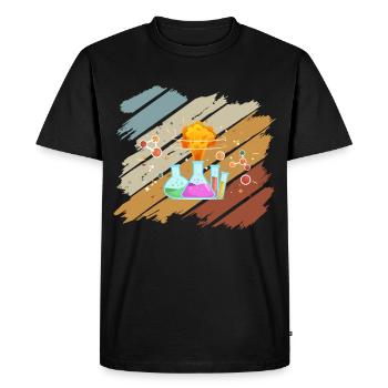 Chimie - T-shirt Premium bio Homme - noir - Devant - Nico (187cm)