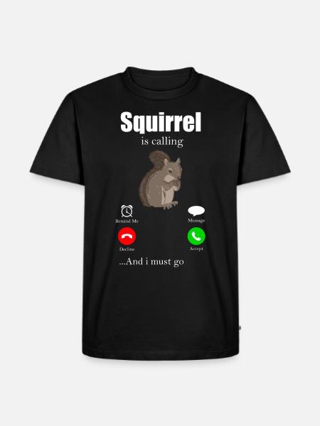 Squirrel Tshirt Chipmunk Squirrel Nut - Men's Premium Organic T-Shirt - black