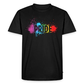 LGBT Rainbow Pride - Men's Premium Organic T-Shirt - black - Front - Nico (187cm)