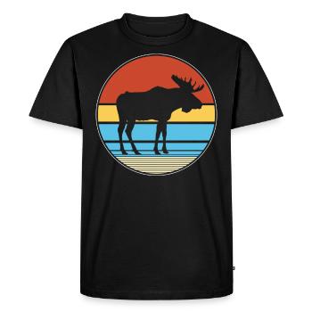 Élan - T-shirt Premium bio Homme - noir - Devant - Nico (187cm)