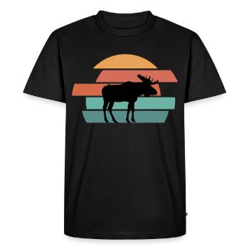 Élan - T-shirt Premium bio Homme - noir - Devant - Nico (187cm)