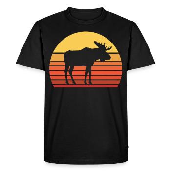 Élan - T-shirt Premium bio Homme - noir - Devant - Nico (187cm)