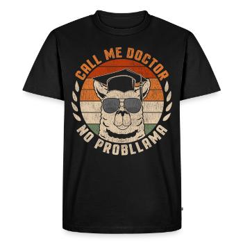 Call Me Doctor Lama Doctor Hat College Graduates - T-shirt Premium bio Homme - noir - Devant - Nico (187cm)