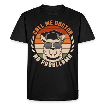 Call Me Doctor Lama Doctor Hat College Graduates - T-shirt Premium bio Homme - noir - Devant - Nico (187cm)