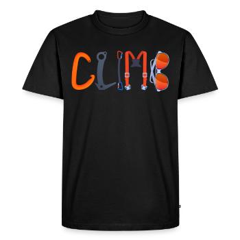 Rock Climbing Climber Climb - T-shirt Premium bio Homme - noir - Devant - Nico (187cm)