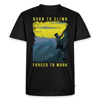 Rock Climbing Climber Born Climb - T-shirt Premium bio Homme - noir - Devant - Nico (187cm)
