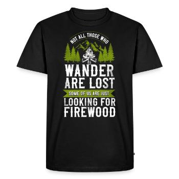 Camping Looking For Firewood - T-shirt Premium bio Homme - noir - Devant - Nico (187cm)
