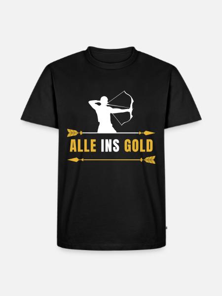 Bogenschießen - Männer Premium Bio T-Shirt - Schwarz
