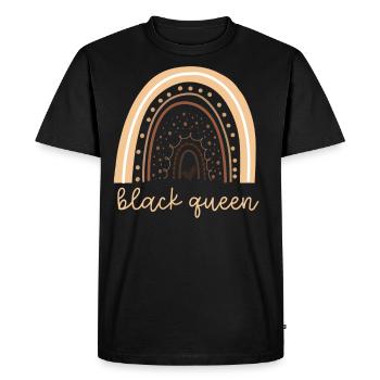 Black Pride Girl Queen Rainbow - Men's Premium Organic T-Shirt - black - Front - Nico (187cm)