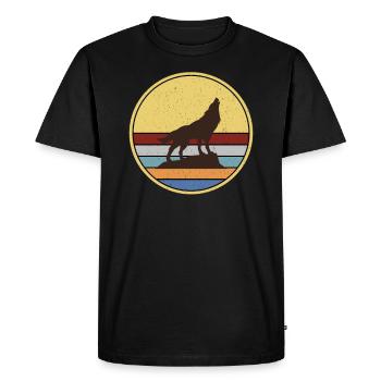 Wolf pack animal wolves - Men's Premium Organic T-Shirt - black - Front - Nico (187cm)