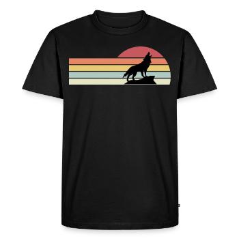 Wolf pack animal wolves - Men's Premium Organic T-Shirt - black - Front - Nico (187cm)