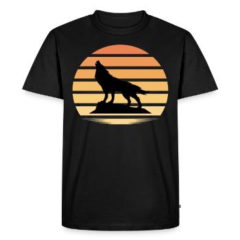 Wolf pack animal wolves - Men's Premium Organic T-Shirt - black - Front - Nico (187cm)