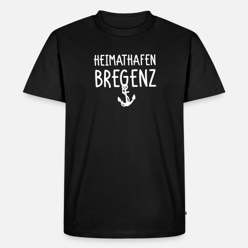 Heimathafen Bregenz - Männer Premium Bio T-Shirt - Schwarz