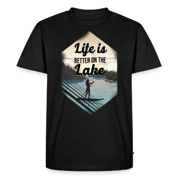 SUP Paddleboard Life Is Better On - T-shirt Premium bio Homme - noir - Devant - Nico (187cm)
