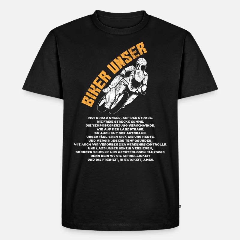 Motorradfahrer - Biker Unser - Männer Premium Bio T-Shirt - Schwarz