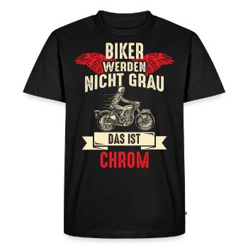 Motorrad Motorradfahren Biker - Männer Premium Bio T-Shirt - Schwarz - Vorne - Nico (187cm)