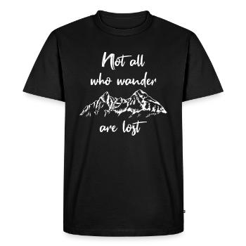 Not All Who Wander Are Lost IV - Men's Premium Organic T-Shirt - black - Front - Nico (187cm)