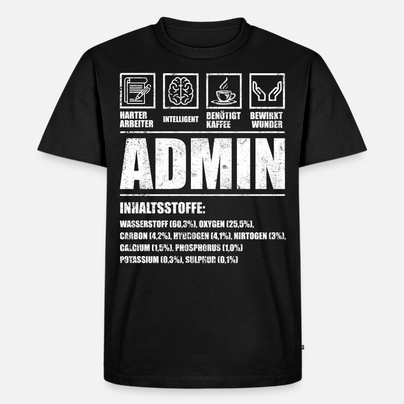 Lustiges Admin Administrator Design - Männer Premium Bio T-Shirt - Schwarz