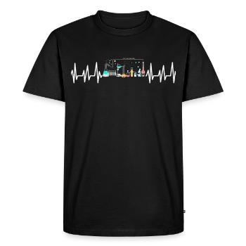 Chimie - T-shirt Premium bio Homme - noir - Devant - Nico (187cm)