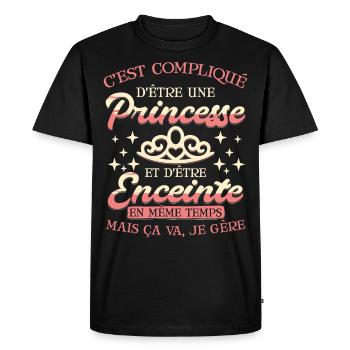 Future Maman - T-shirt Premium bio Homme - noir - Devant - Nico (187cm)