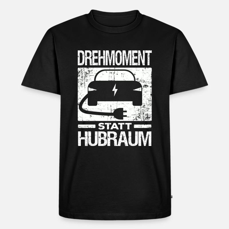 Elektroauto E-Auto Elektroantrieb lustiger Spruch - Männer Premium Bio T-Shirt - Schwarz