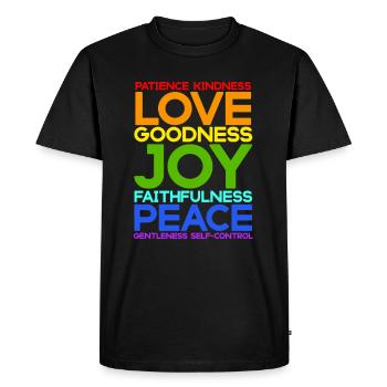 Jésus, Jésus, Jésus chrétien, Chrétien chrétien - T-shirt Premium bio Homme - noir - Devant - Nico (187cm)