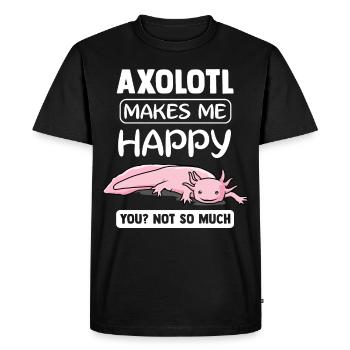 Axolotl - T-shirt Premium bio Homme - noir - Devant - Nico (187cm)