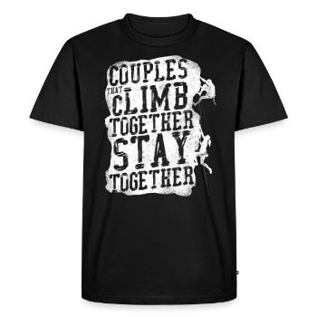 Rock Climbing Climber Couples That - T-shirt Premium bio Homme - noir - Devant - Nico (187cm)