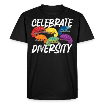 Chameleon Celebrate Diversity - T-shirt Premium bio Homme - noir - Devant - Nico (187cm)