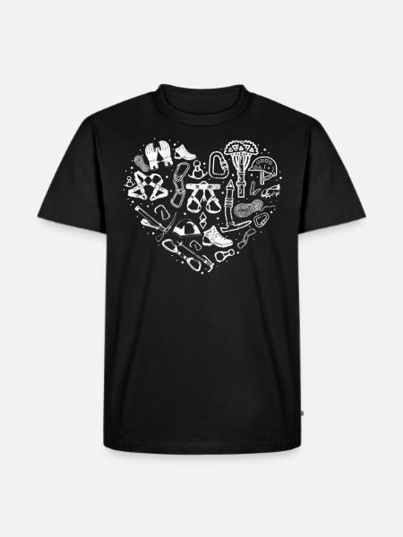 Climber Rock Climbing Equipment - Men's Premium Organic T-Shirt - black