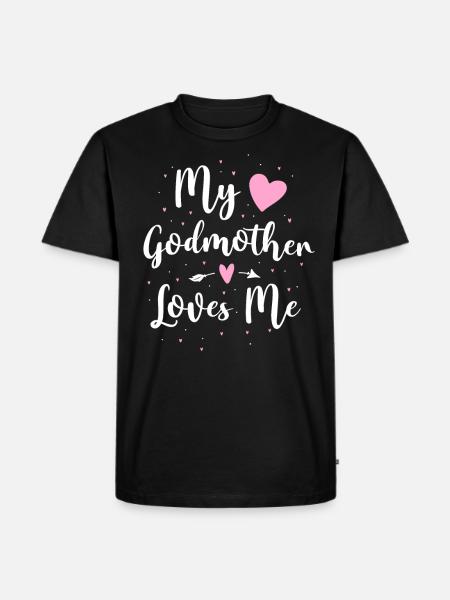 Min gudmor älskar mig - Ekologisk premium-T-shirt herr - svart