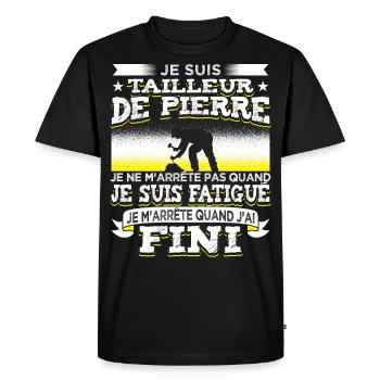 Tailleur de Pierre - T-shirt Premium bio Homme - noir - Devant - Nico (187cm)