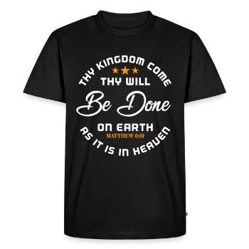 Jésus, Jésus, Jésus chrétien chrétien chrétien chrétien - T-shirt Premium bio Homme - noir - Devant - Nico (187cm)