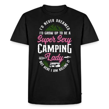 Super Sexy Camping Lady Motorhome - T-shirt Premium bio Homme - noir - Devant - Nico (187cm)