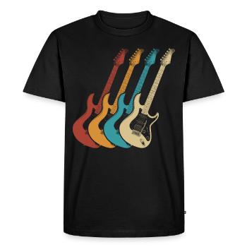 Retro Electric Guitar Guitarist - T-shirt Premium bio Homme - noir - Devant - Nico (187cm)