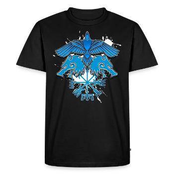 God Odin viking - Men's Premium Organic T-Shirt - black - Front - Nico (187cm)