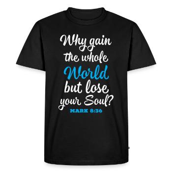 Jésus, Jésus, Jésus chrétien chrétien chrétien chrétien - T-shirt Premium bio Homme - noir - Devant - Nico (187cm)