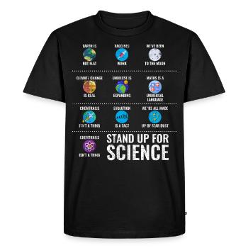Klimawandel - Männer Premium Bio T-Shirt - Schwarz - Vorne - Nico (187cm)