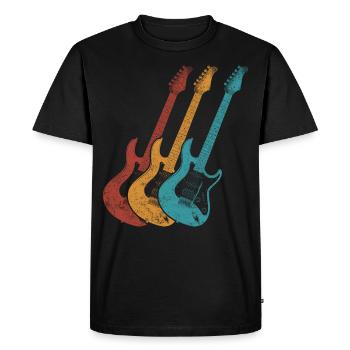 Vintage Electric Guitar Guitarist - T-shirt Premium bio Homme - noir - Devant - Nico (187cm)
