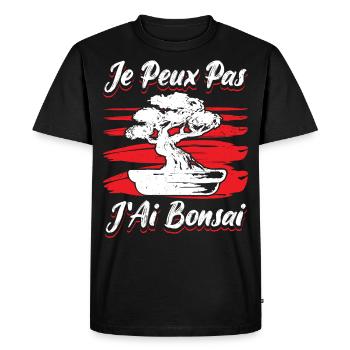Bonsai Humour Bonsai Japonais - T-shirt Premium bio Homme - noir - Devant - Nico (187cm)