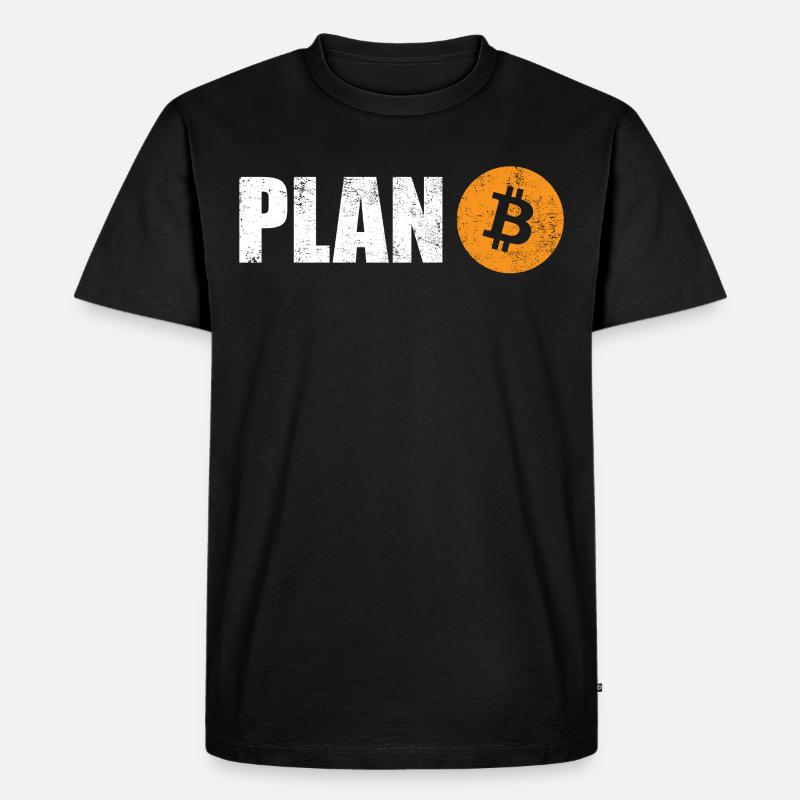 Plan Bitcoin - Männer Premium Bio T-Shirt - Schwarz