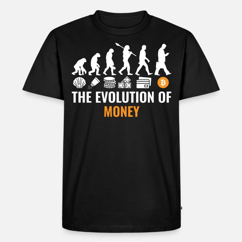 Bitcoin Evolution Crypto Millionaire Cryptocurrenc - T-shirt Premium bio Homme - noir