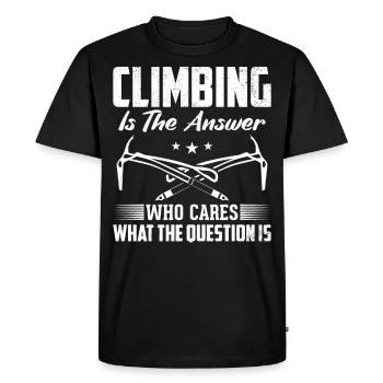 Rock Climbing Climber Climbing Is - T-shirt Premium bio Homme - noir - Devant - Nico (187cm)