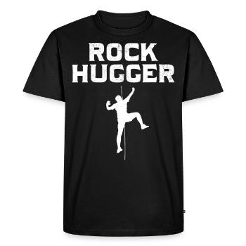 Rock Climbing Climber Rock Hugger - Men's Premium Organic T-Shirt - black - Front - Nico (187cm)