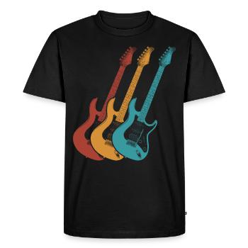 Vintage Electric Guitar Guitarist - T-shirt Premium bio Homme - noir - Devant - Nico (187cm)