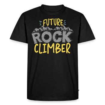 Rock Climbing Climber Future Rock - Men's Premium Organic T-Shirt - black - Front - Nico (187cm)