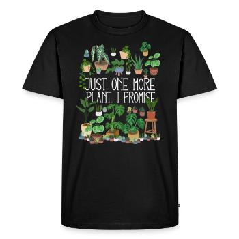Just One More Plant I Promise - T-shirt Premium bio Homme - noir - Devant - Nico (187cm)