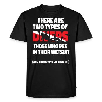 Scuba Diving There Are Two Types - T-shirt Premium bio Homme - noir - Devant - Nico (187cm)